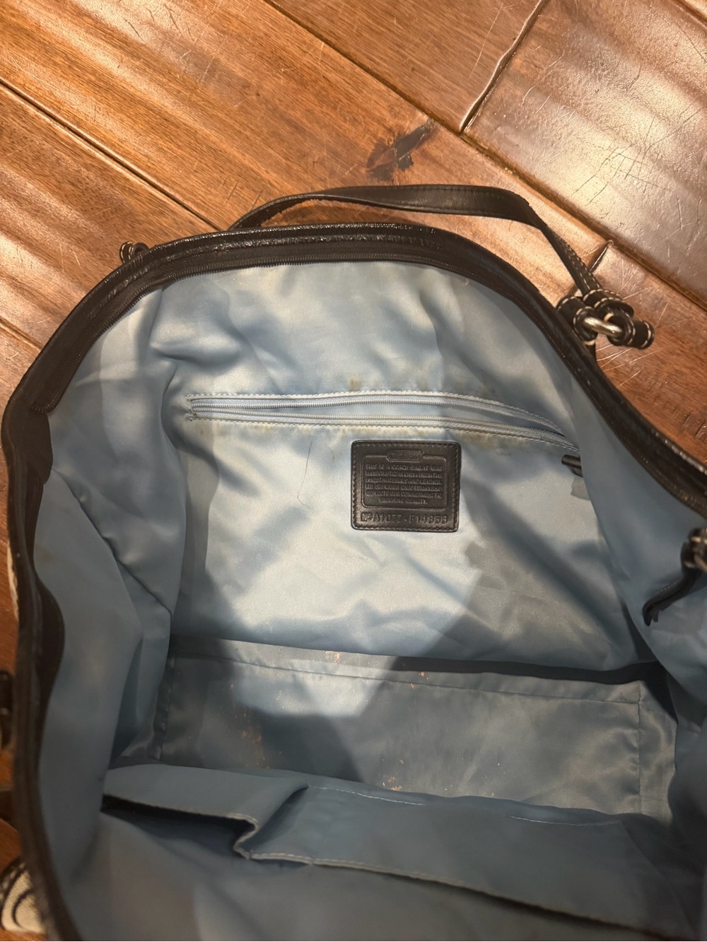 Coach Signature Canvas Shoulder Bag in Beige and Brown - Picture 5 of 5